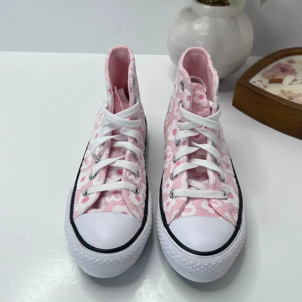 Converse Chuck Taylor All Star Floral High Top Sneaker Pink White Girl's 2